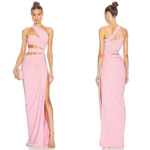 J.Angelique Cassie Sleeveless Ruched Cut-Out Bodycon Dress Pink